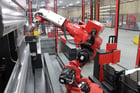 67 Ton, Amada #EG-6013, CNC robotic press brake bending cell, 4.5' overall, 53.1" between housing, 6" stroke - Image 7