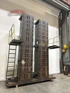 180" x 36" x 36" Giddings & Lewis Angle Plates, Pair, Mounted to 12' x 36" x 5" T-Slotted Floor Plate - Image 2