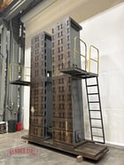 180" x 36" x 36" Giddings & Lewis Angle Plates, Pair, Mounted to 12' x 36" x 5" T-Slotted Floor Plate - Image 3