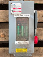 60 Amp. Eaton, Heavy Duty Safety Switch, 600 Volts, sealed cabinet w/ fuse inspection window (2 available) - Image 1