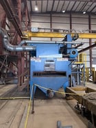 Wheelabrator, conveyor shot blaster, 72" width x 12" H plate, 24" width x 36" H beam, (4) 30 HP wheels, 367 - Image 3
