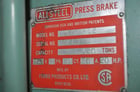 120 Ton, Allsteel #120-12, hydraulic press brake, 12' overall, 10' 6" between housings, 0"-8" stroke, 17" - Image 4