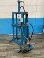 10 Ton, Hydraulic H-frame shop press, 35-1/2" x 14" bed, 14" stroke, 28" btwn uprights, 4" bed adjustment - Image 1
