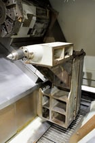 Haas #SL-40L, CNC lathe, 34.5" swing, 15" chuck, 3-jaw, 4" bar, 25.5" dia., 80" lgth, 80" long bed, A2-8, 10 - Image 7