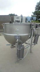 300 gallon Lee #300-CHD9MT, tilting double motion & scrape direct steam kettle w/lift out agitation, 40 PSI @ - Image 5