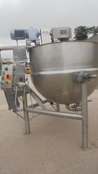 300 gallon Lee #300-CHD9MT, tilting double motion & scrape direct steam kettle w/lift out agitation, 40 PSI @ - Image 6