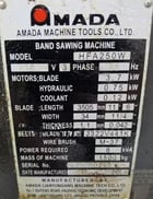 10" x 10" Amada #HFA-250W, automatic horizontal bandsaw, 11' 6" x .042" x 1-1/4" blade, 89-295 FPM, hydraulic - Image 2