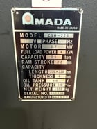 1/4" x 8-5/8" x 8-5/8" Amada #CSH-220, Hydraulic Notching Machine, 3HP (Others Availble) - Image 9
