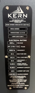 Kern #FiberCell-FC100, CNC Fiber Laser, 2000 watt, 4' x 8' table, Ytterbium fiber source, chiller, dust - Image 6