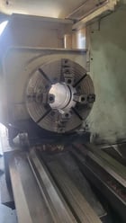 Hankook #Protec-9NC, CNC lathe, 37.4" swing, 9.8" bar, 24" chuck, 157" centers, 8 station turret, Fanuc - Image 4