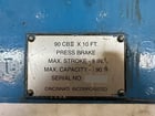 90 Ton, Cincinnati #90CBII10, hydraulic press brake, 12' overall, 102.75" between housing, 8" stroke, 7" - Image 9