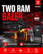 Enerpat, Automatic 2-Ram Aluminum Cans Baler, Heavy Duty 74 HP Recycling Baler, 62" x 46" x 30" Bale Size - Image 5