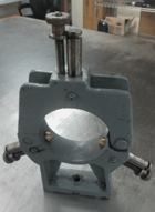 14" -15" Lathe steady rest, 4-3/8" opening & brass adjustable tips (YMC) - Image 1