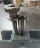 14" -15" Lathe steady rest, 4-3/8" opening & brass adjustable tips (YMC) - Image 7