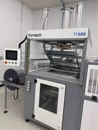 Formtech #TF686, Thermoforming Machine, (9) rolls of MedPet 90 medical grade PET material, Formtech roller - Image 3
