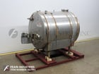 1500 gallon Cherry Burrell #CH, 304 Stainless Steel horizontal tank, 72" diameter x 80" straight wall, dish - Image 1