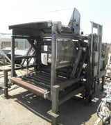 Image for FMC Link-Belt tote dumper, hydraulic, 52" W opening, includes rollers with 50" W rollers (2 available)