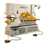 Image for 8" x 8" x 3/4" Geka #Hydracrop-165SD, 185 ton, 24" throat, 4" stroke, 20 HP, foot pedals, New