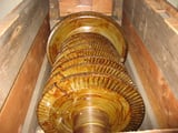 Image for General Electric, 24500 hp marine steam turb, hi-pressure turbine rotor for cross compound main propulsion turbine,
