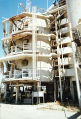 Image for 25' 9-3/4" x 72" Ram Engineering, pinions thru hydraulic drive, 20 HP, bucket elevator, 1987