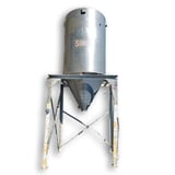 Image for Aluminum silo, cone bottom hopper, 150 cu.ft., 7' long straight side, 16' 8" overall, #14256