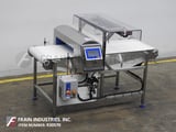 Image for Loma #IQ4, automatic, inline, 304 Stainless Steel, metal detector, 24" W x 60" L intralox conveyor, single ram arm reject, safety guarding