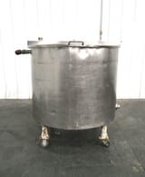 Image for 230 gallon Stainless Steel mix tank on casters, 44" inside diameter, 35" inside depth, 2-1/2" outlet