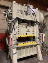 Image for 100 Ton, Perkins #S-100-48-34, straight side double crank press, 6" stroke, 14" Shut Height, 4" slide adjustment, 20-65 SPM, Wintress SmartPac controls, Wintress DiPro, Helm tonnage control