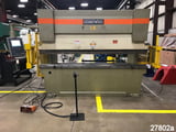 Image for 120 Ton, Donewell #H120-3000, CNC press brake, 10' overall, 100" between housing, 5-3/4" stroke, 9.75" throat, 15" open height, 9.25" closed height, 24" Cybelec 2-Axis Back Gauge, 10 HPelectric foot switch, 1984