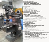 Image for Lagun #FTV-2, Vertical Mill, 10" x 55.5" power feed table, 2 HP, Vari Speed 55-4250 rpm, digital read out, Coolant, 220 Volts Single Phase