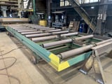 Image for 120" wide x 27' long, Powered traversing roller conveyor, 49" W x 6" dia. rolls, 30" roll centers, 4 flanged wheels