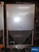 Image for 6 cu.ft., Tote Systems, 316 Stainless Steel Powder tote, sq.w/rounded.corners, incl.powder valves, good, #33261