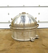 Image for 400 gallon J C Pardo & Sons #1273, 304 Stainless Steel kettle, 110 psi, 54" diameter x 44" deep, 6" flanged center bottom discharge