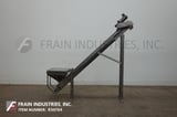 Image for 3-1/2" wide x 9' long, Stainless Steel inclined cleated belt feeder, 82" ground clearance, with 21" L x 21" W x 12" D product hopper