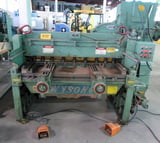 Image for 10 gauge x 4.3' Wysong #1052, power squaring shear, 36" front operated power back gauge, squaring arm, 5 HP, electric foot switch, Bijur one shot lube