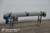 Image for 4-1/2" wide x 10' long, Bmi / Benda Mfg BMI / Benda table top conveyor, mounted on 4 leg Stainless Steel leg frame with leveling pads