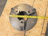 Image for 12" Bison, self centering lathe chuck, plain mount with handle, excellent condition