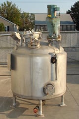 Image for 200 gallon Mueller, 304 Stainless Steel, 50 psi internal, 150 psi jacket, 450 Degrees Fahrenheit, 1 HP agitator, 1984
