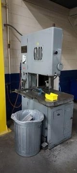 Image for 24" x 10" Grob #NS24, vertical band saw, 2030 FPM, 28" x 24" table, 1" blade, 1 HP