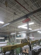 Image for .5 Ton, CM Valustar, Electric Chain Hoist, w/ spreader Bar, Trolley, And Electric Power Cord Reel, 16 FPM, 20' beam & support, Used