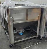 Image for 36 cu.ft. Tote Systems/Custom Powder Systems, 316 Stainless Steel Portable Totes/Tanks, on wheels, 4' x 4' x 57" OAH