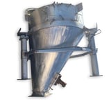 Image for 35 cu.ft. Stainless Steel Bulk Weigh / Scale Hopper, 48" diameter bin x 17" straight side, 12" squaring outlet