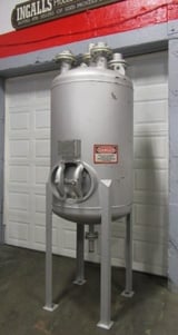 Image for 200 gallon 111 psi, 36" diameter x 48" straight wall, Carbon Steel Vertical Tank, Rated 111 psi internal, NB Stamped, 1996