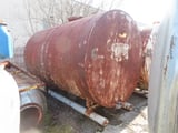 Image for 3000 gallon 82" diameter x 132" long, Carbon Steel Horizontal Tanks, 100" to 102" OH, 2" outlet, with legs (7 available)