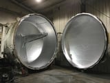Image for Alloy Craft, 140" dia. x 112" long steam autoclave for otr tire r, 90 psi, 1975