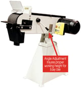 Image for 6" x 79" Saber #BG1502, belt grinder, 5 HP, 220 3 phase, adjustable head position, stand, top grinding surface