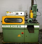 Image for 3.75" Adige #M315A, cold saw, ferrous, full automatic, 12-1/2" blade, 30-180 RPM, 3 HP, coolant, dual clamps, 1988, #9526