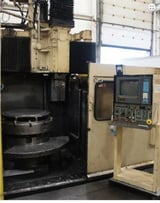 Image for 42"/48" Giddings & Lewis, ATC, 2-pallet shuttle, 400 RPM, 48" swg, (2)42" 4-Jaw chucks, Fanuc 15T, #23726