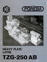 Image for 157" x 393" Poreba #TZG400, 100 RPM, 30 ton capacity, threading, taper, 100 HP, 1980, #27429