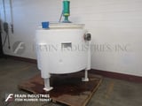 Image for 150 gallon Tycon USA, glass lined low pressure jacketed mixing tank, lift up covers, 38" diameter x 32" deep
